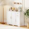 MDF Sideboard Cabinet With 2 Doors Drawers Bottom Shelf Contemporary Style